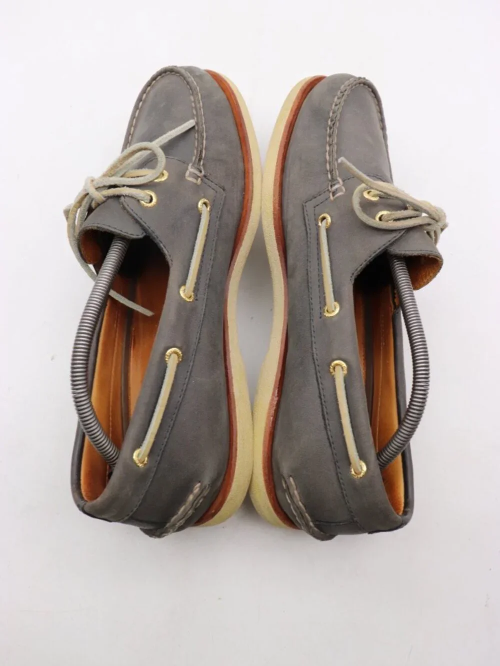 Sperry Gold Cup Top Sider Authentic 2 Eye Men's Size 11 M Gray Boat Shoes